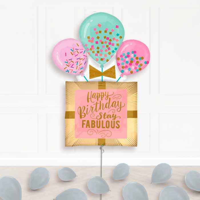 Birthday Gift Shaped Balloon Package Delivered