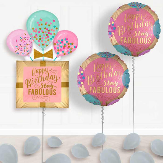 Birthday Gift Shaped Balloon Package Delivered - Package | Small Indoor Plants