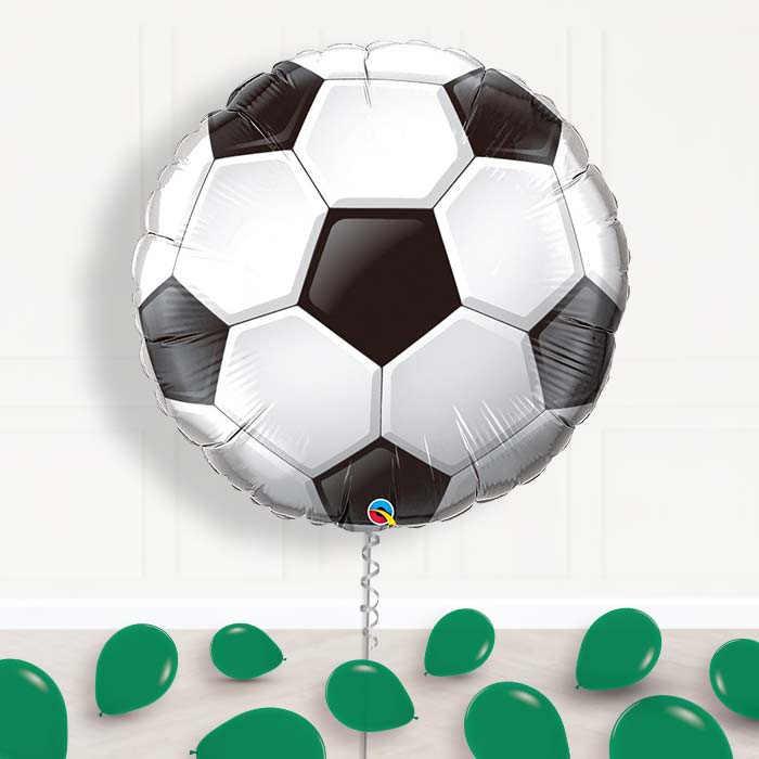 Inflated Football Helium Balloon Package in a Box