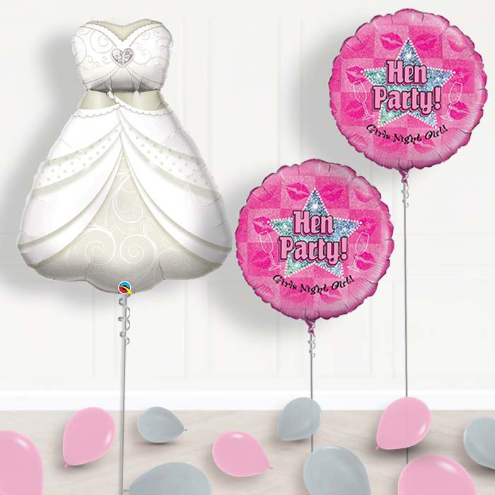 Inflated Hen Party Helium Balloon Package in a Box - Package | Small Indoor Plants