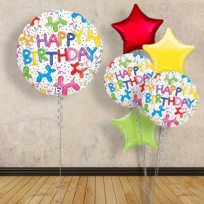 Dog Happy Birthday Balloon in a Box - 1 Balloon | Small Indoor Plants