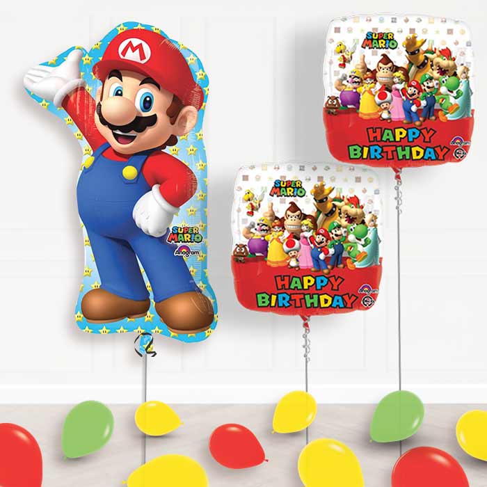Mario Balloon Display in a Box Gift - Package | Small Indoor Plants