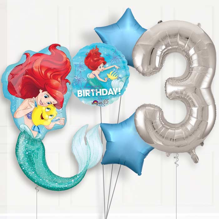 Ariel Helium Balloon Package 3rd Birthday - Number 3 | Small Indoor Plants