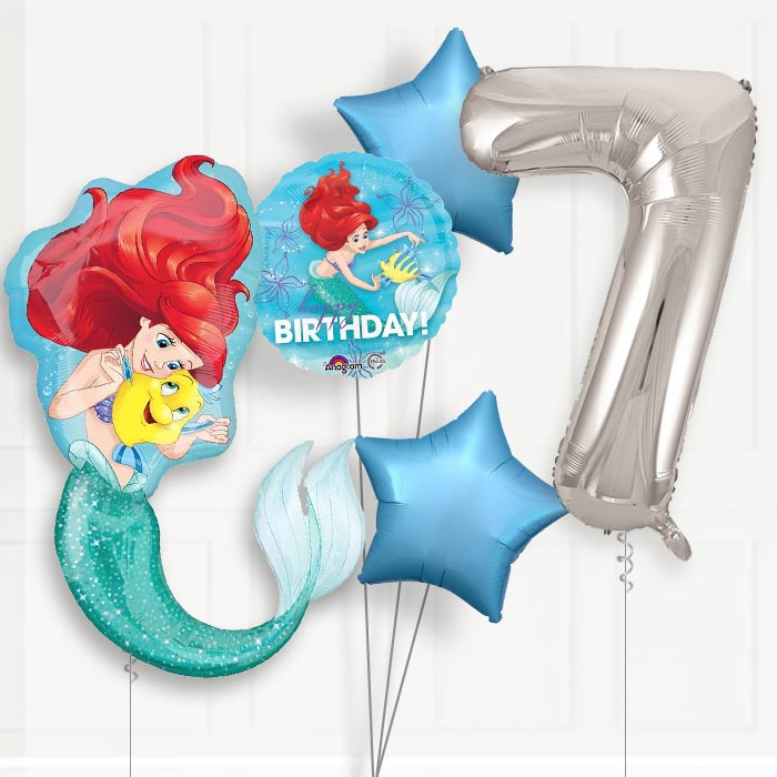 Ariel Helium Balloon Package 7th Birthday - Number 7 | Small Indoor Plants