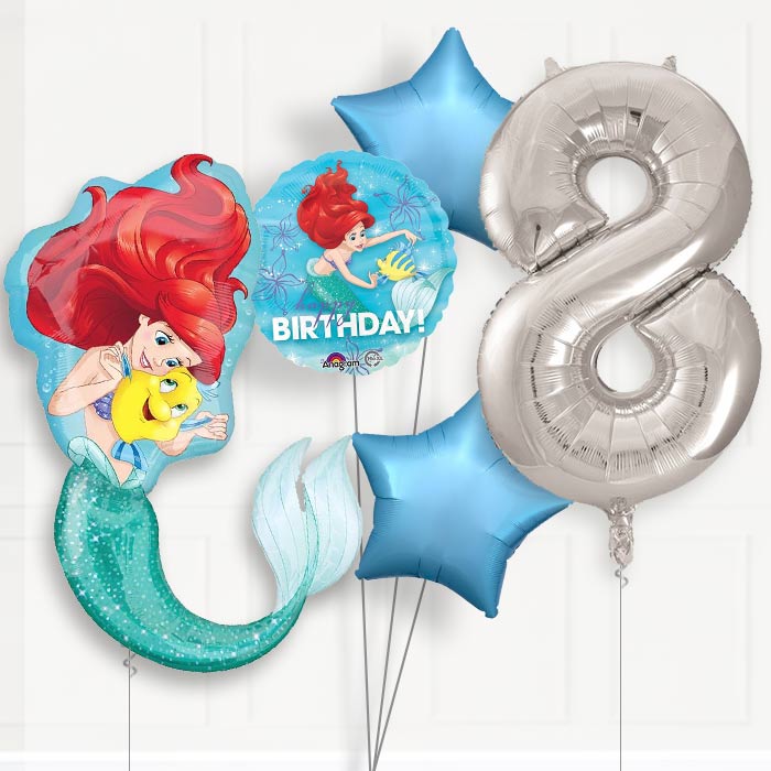 Ariel Helium Balloon Package 8th Birthday - Number 8 | Small Indoor Plants