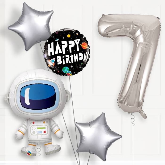 Astronaut Helium Balloon Package 7th Birthday