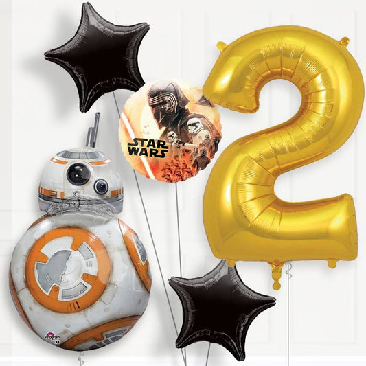 BB8 Helium Balloon Package 2nd Birthday - Number 2 | Small Indoor Plants