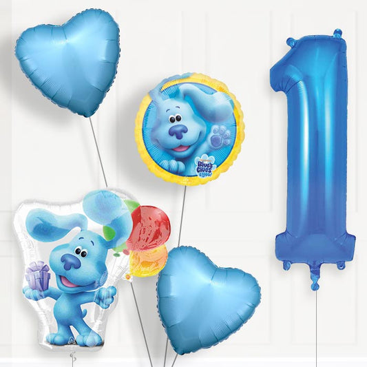 Blues Clues Helium Balloon Package 1st Birthday - Number 1 | Small Indoor Plants