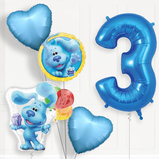 Blues Clues Helium Balloon Package 3rd Birthday - Number 3 | Small Indoor Plants