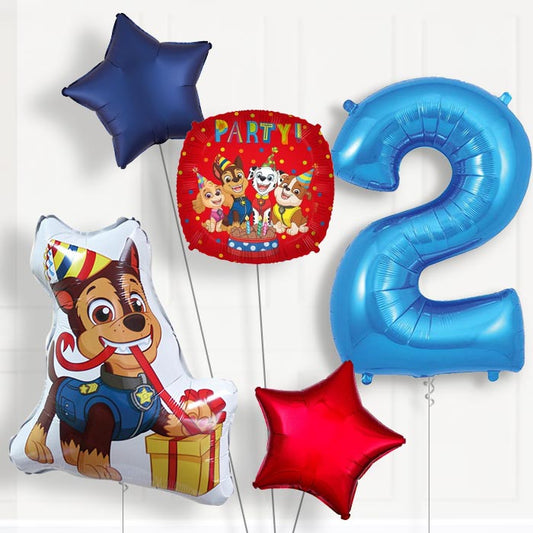 Chase Shaped Helium Balloon Package 2nd Birthday - Number 2 | Small Indoor Plants