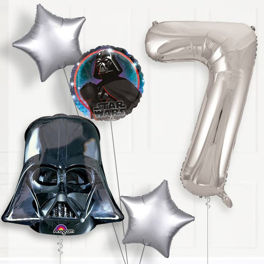 Darth Vader Helium Balloon Package 7th Birthday - Number 7 | Small Indoor Plants