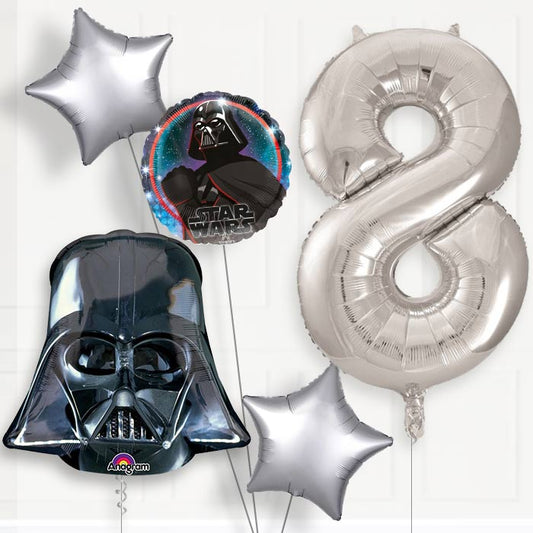 Darth Vader Helium Balloon Package 8th Birthday - Number 8 | Small Indoor Plants