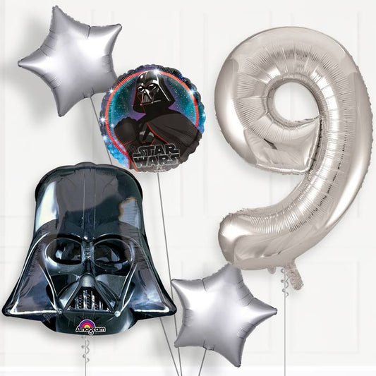 Darth Vader Helium Balloon Package 9th Birthday - Number 9 | Small Indoor Plants