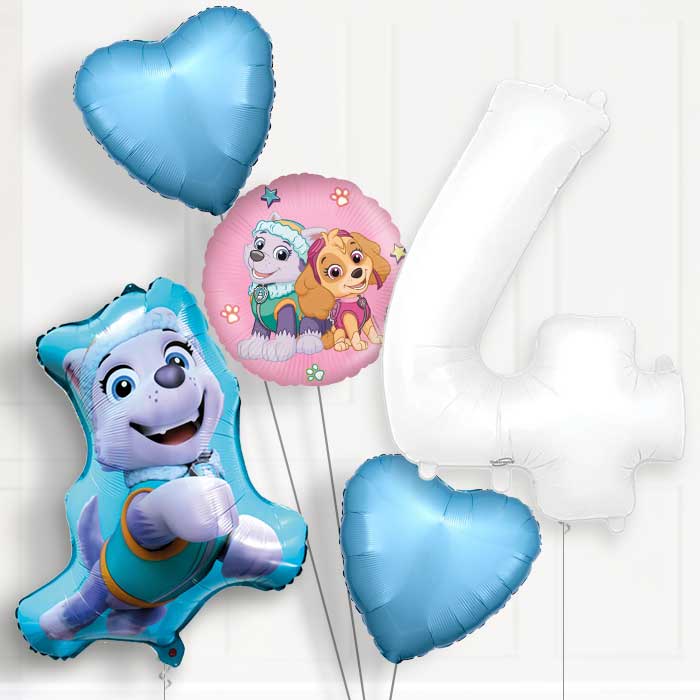 Everest Helium Balloon Package 4th Birthday - Number 4 | Small Indoor Plants