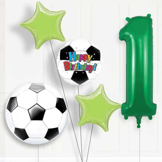 Football Helium Balloon Package 1st Birthday - Number 1 | Small Indoor Plants