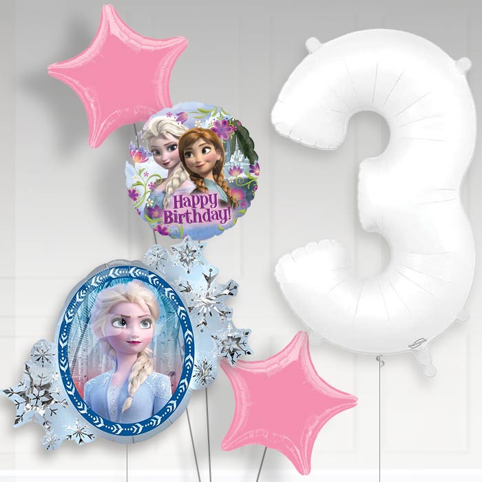 Frozen Helium Balloon Package 3rd Birthday - Number 3 | Small Indoor Plants