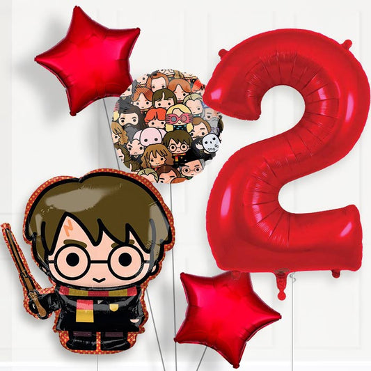 Harry Potter Helium Balloon Package 2nd Birthday - Number 2 | Small Indoor Plants
