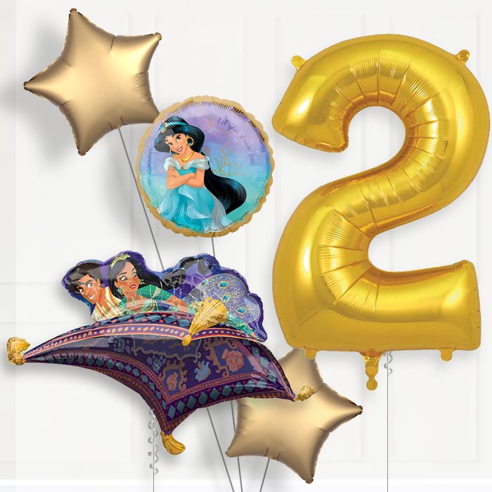 Princess Jasmine Helium Balloon Package 2nd Birthday - Number 2 | Small Indoor Plants