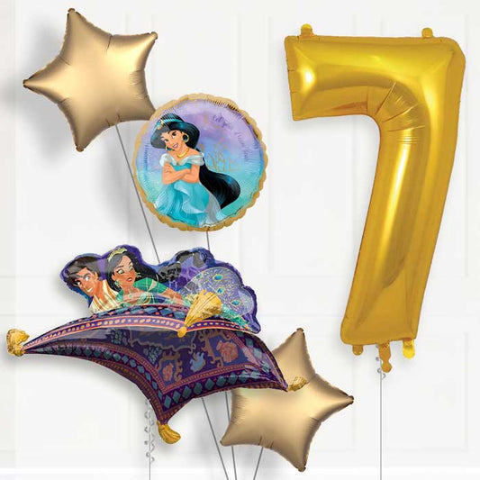 Princess Jasmine Helium Balloon Package 7th Birthday - Number 7 | Small Indoor Plants
