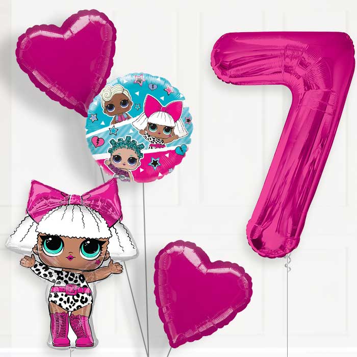 Lol Surprise Helium Balloon Package 7th Birthday - Number 7 | Small Indoor Plants