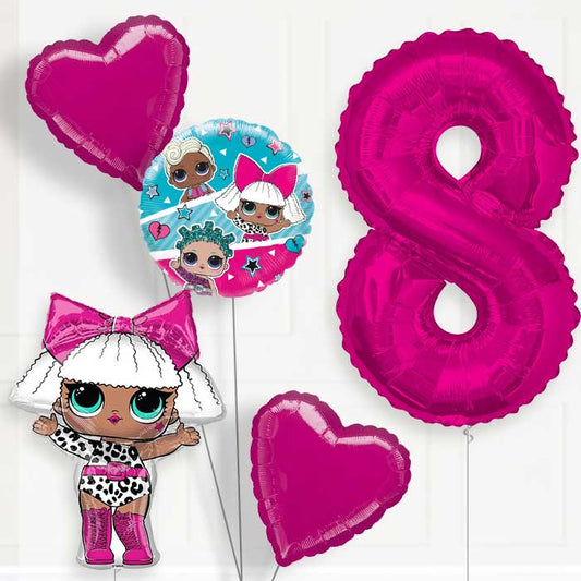 Lol Surprise Helium Balloon Package 8th Birthday - Number 8 | Small Indoor Plants