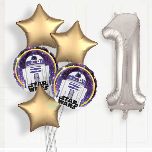 R2D2 Helium Balloon Package 1st Birthday - Number 1 | Small Indoor Plants