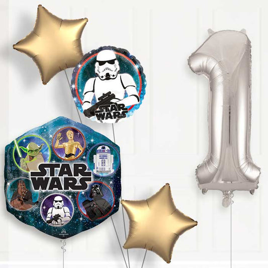 Storm Trooper Helium Balloon Package 1st Birthday - Number 1 | Small Indoor Plants