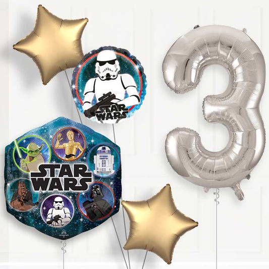 Storm Trooper Helium Balloon Package 3rd Birthday - Number 3 | Small Indoor Plants