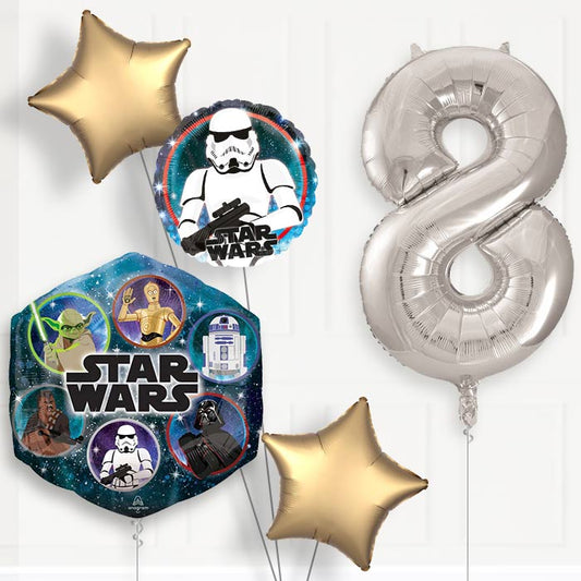 Storm Trooper Helium Balloon Package 8th Birthday - Number 8 | Small Indoor Plants