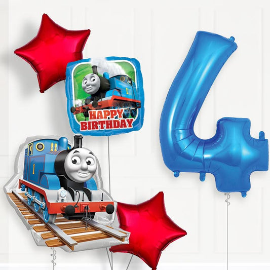 Thomas and Friends Helium Balloon Package 4th Birthday - Number 4 | Small Indoor Plants