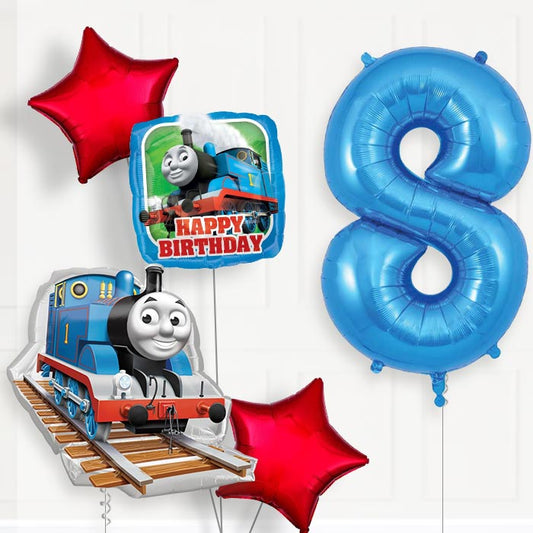 Thomas and Friends Helium Balloon Package 8th Birthday - Number 8 | Small Indoor Plants