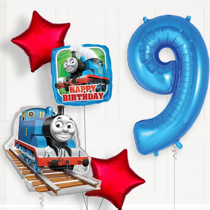 Thomas and Friends Helium Balloon Package 9th Birthday - Number 9 | Small Indoor Plants