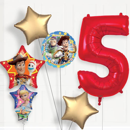 Toy Story Helium Balloon Package 5th Birthday - Number 5 | Small Indoor Plants