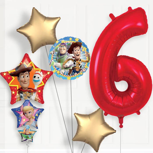 Toy Story Helium Balloon Package 6th Birthday - Number 6 | Small Indoor Plants