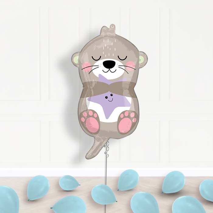 Adorable Otter Baby Boy Balloon Package Delivered
