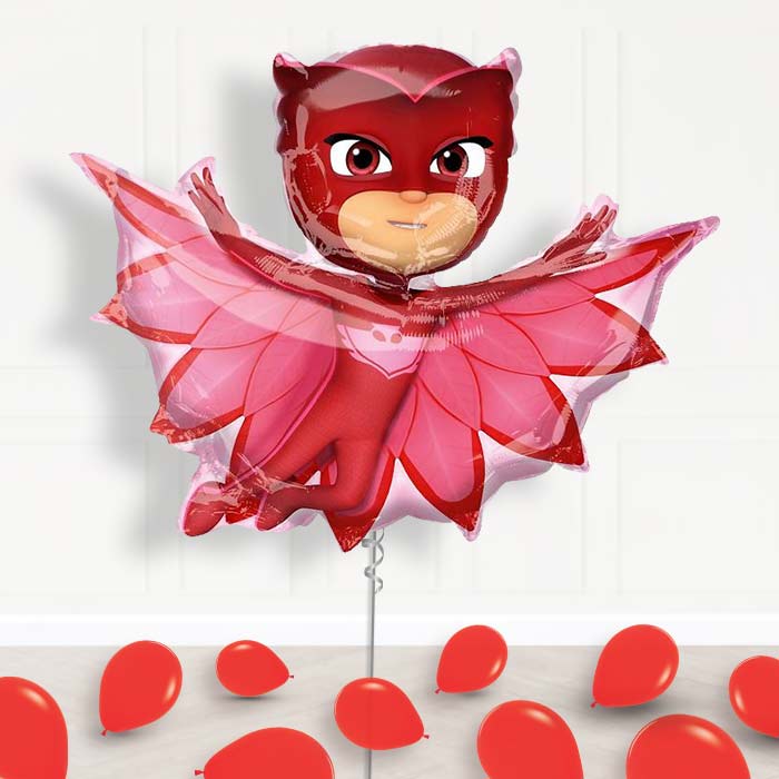 Inflated PJ Masks Owlette Helium Balloon Package in a Box