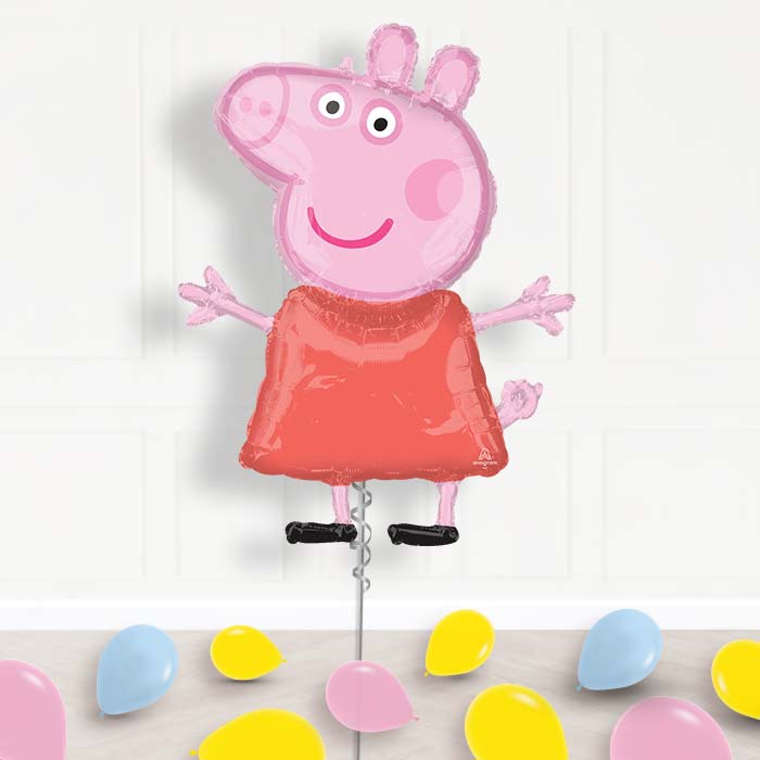 Peppa Pig Balloon Display in a Box Gift - Supershape Balloon | Small Indoor Plants