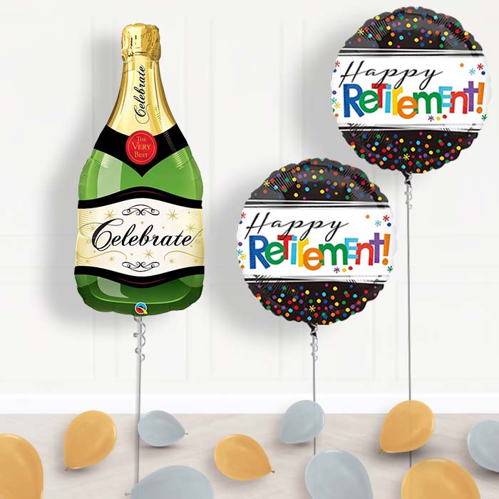 Inflated Retirement Helium Balloon Package in a Box - Package | Small Indoor Plants