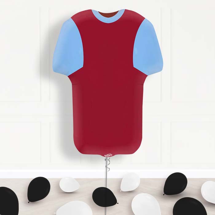Claret and Blue Football Shirt Helium Balloon Display