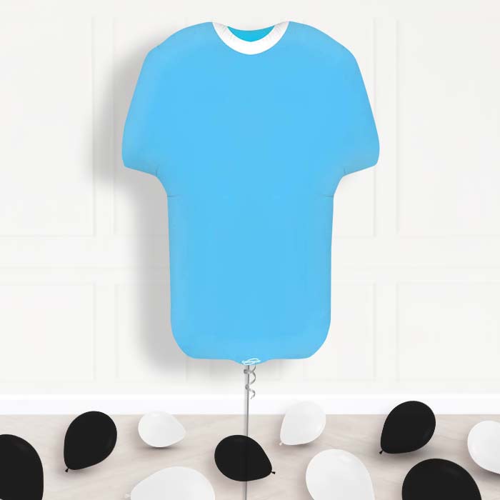 Sky Blue Football Shirt Helium Balloon Display