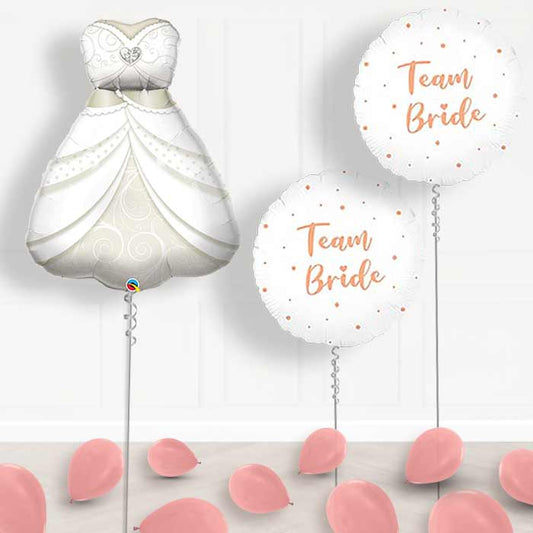 Team Bride Balloons Package Inflated Helium Balloons Delivered - Package | Small Indoor Plants