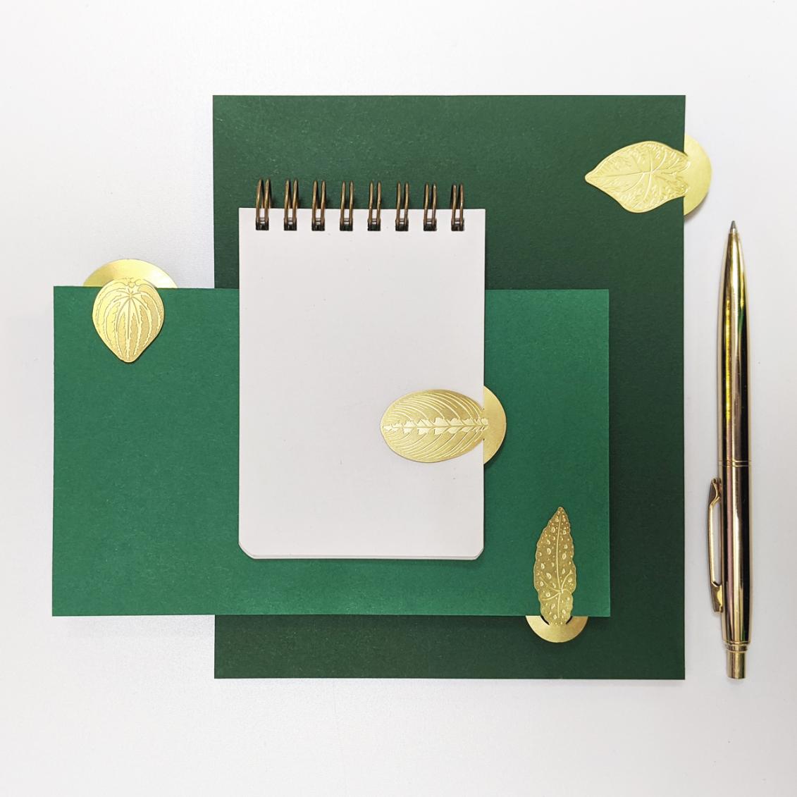 Metal Leaf Bookmarks Set of 4 | Small Indoor Plants