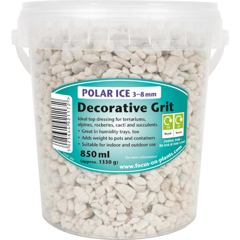 Polar Ice Decorative Stones for Plant Pots 3-8 mm 850 ml