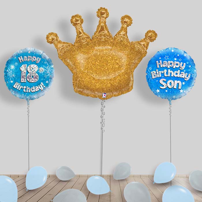 Happy Birthday Son Balloon Package in a Box - 18th Birthday | Small Indoor Plants