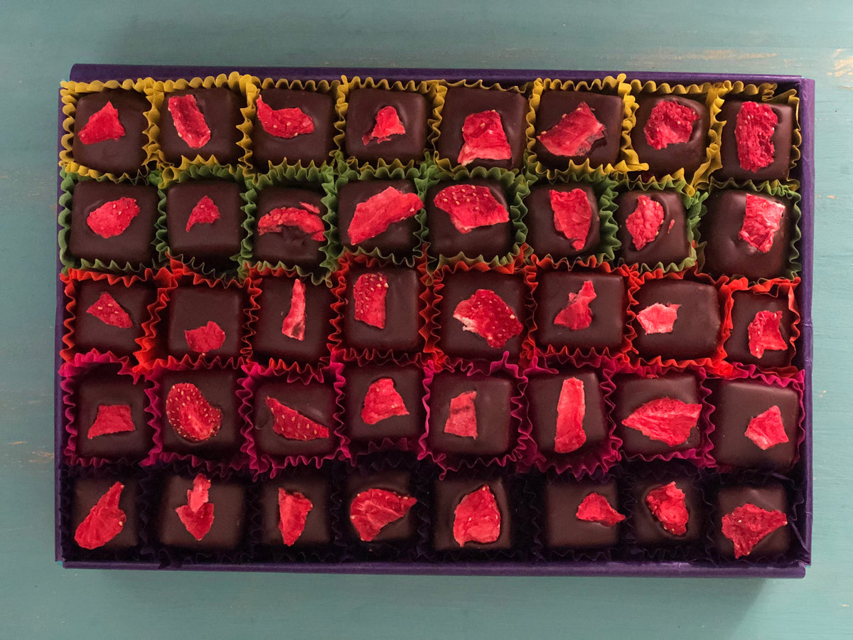 Dark Chocolate Strawberry & Black Pepper Ganache