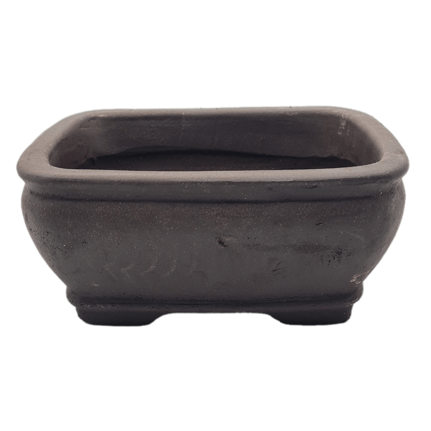 Unglazed Bonsai Pot Rectangle Charcoal 16cm x 12cm x 5cm