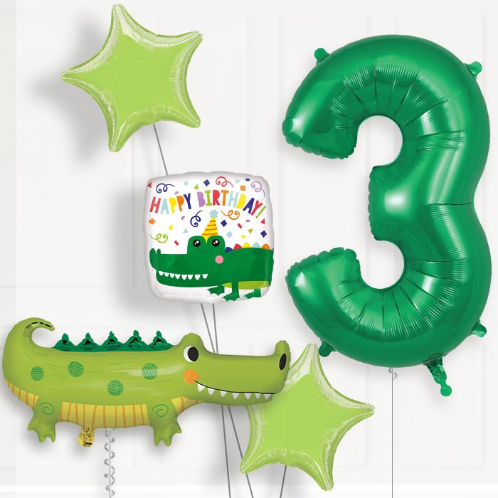 Alligator | Crocodile Birthday Balloon Package Choose Your Number
