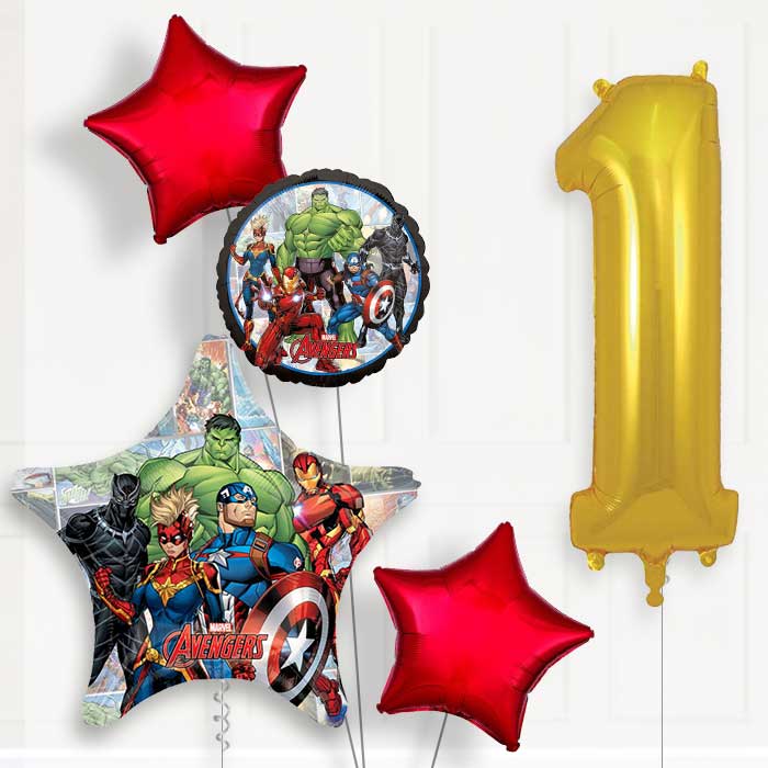Marvel Avengers Birthday Balloon Package Choose Your Number