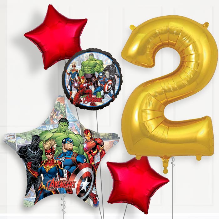 Marvel Avengers Birthday Balloon Package Choose Your Number