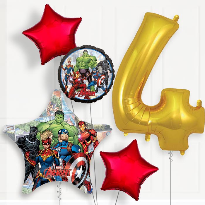Marvel Avengers Birthday Balloon Package Choose Your Number